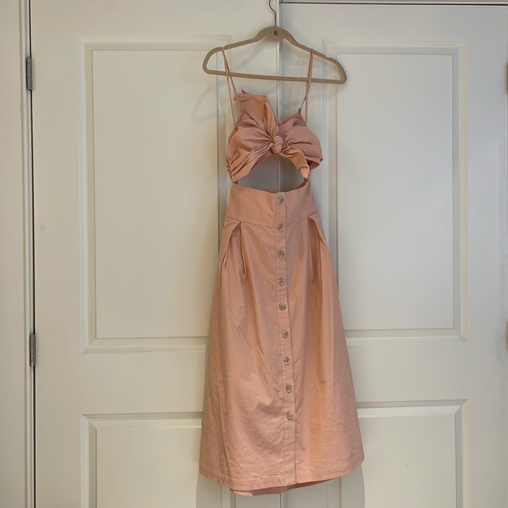 SEA NEW YORK blush pink tie-front dress, size 6, excellent condition!